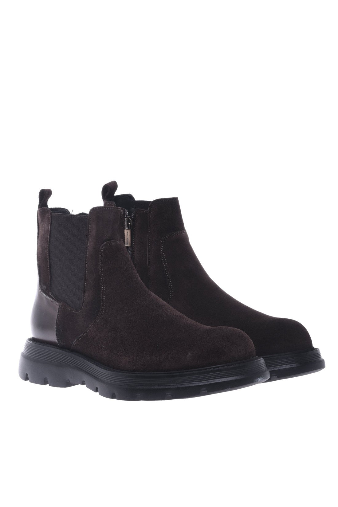 Ankle boots in dark brown suede