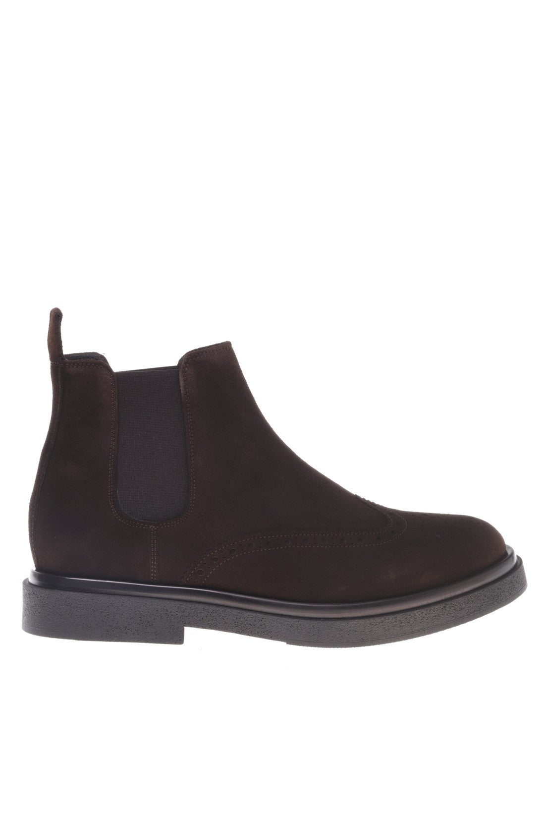 Ankle boots in dark brown suede