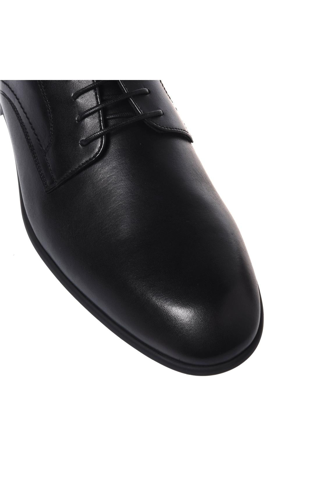 Black leather lace-ups