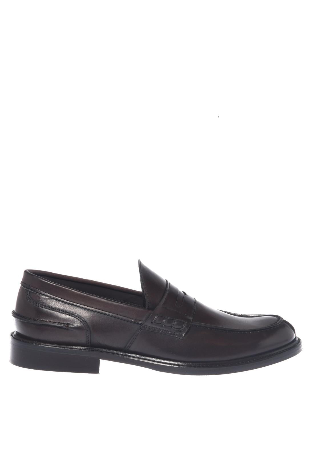 Baldinini-Dark brown leather loafers﻿-Flache Schuhe-Black-Deal-Outlet-by-ARCHIVIST