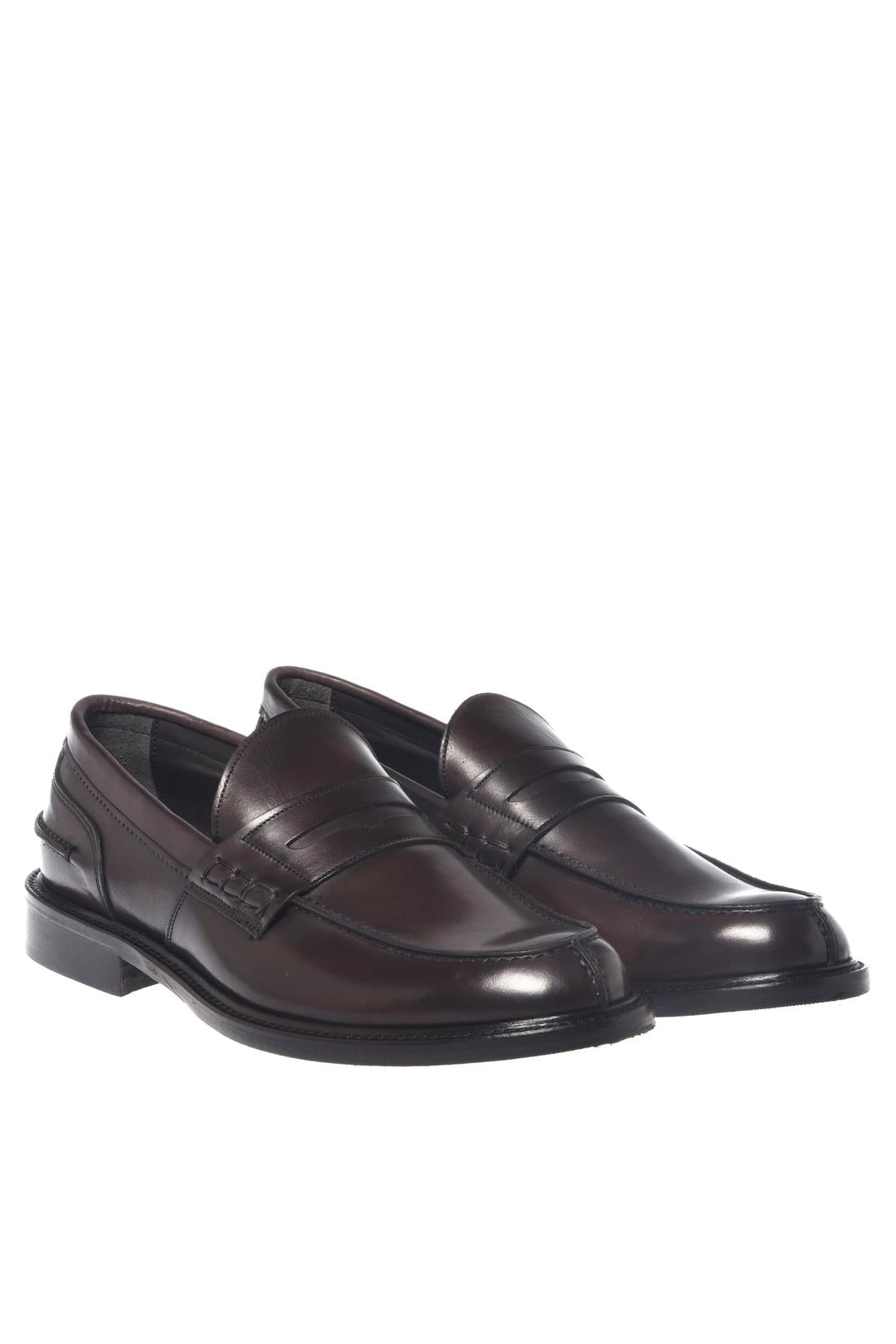 Baldinini-Dark brown leather loafers﻿-Flache Schuhe-Black-Deal-Outlet-by-ARCHIVIST