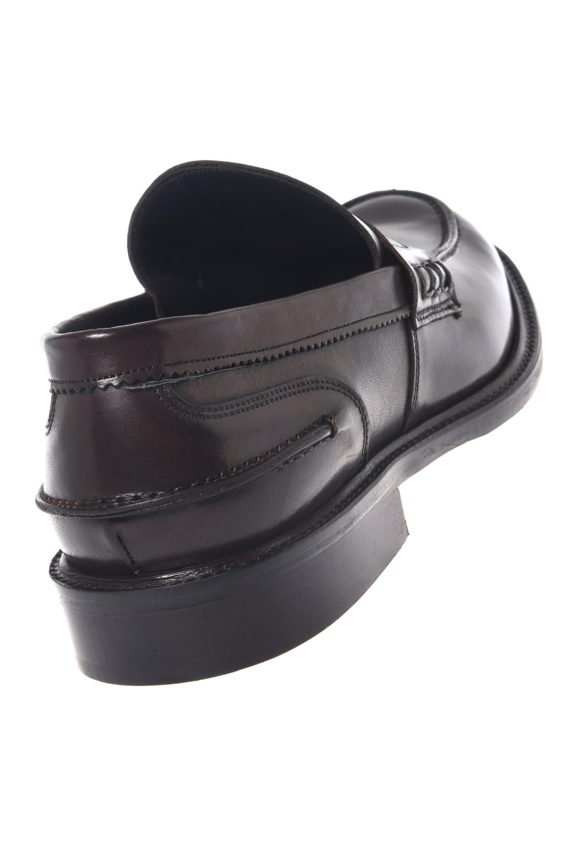 Baldinini-Dark brown leather loafers﻿-Flache Schuhe-Black-Deal-Outlet-by-ARCHIVIST