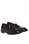 Baldinini-Dark brown aged leather loafers-Flache Schuhe-Black-Deal-Outlet-by-ARCHIVIST