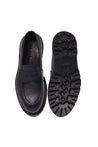 Baldinini-Black leather and tumbled leather loafers-Flache Schuhe-Black-Deal-Outlet-by-ARCHIVIST