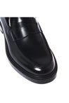 Baldinini-Black brushed leather loafers-Flache Schuhe-Black-Deal-Outlet-by-ARCHIVIST