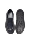Baldinini-Blue délavé leather loafers-Flache Schuhe-Black-Deal-Outlet-by-ARCHIVIST