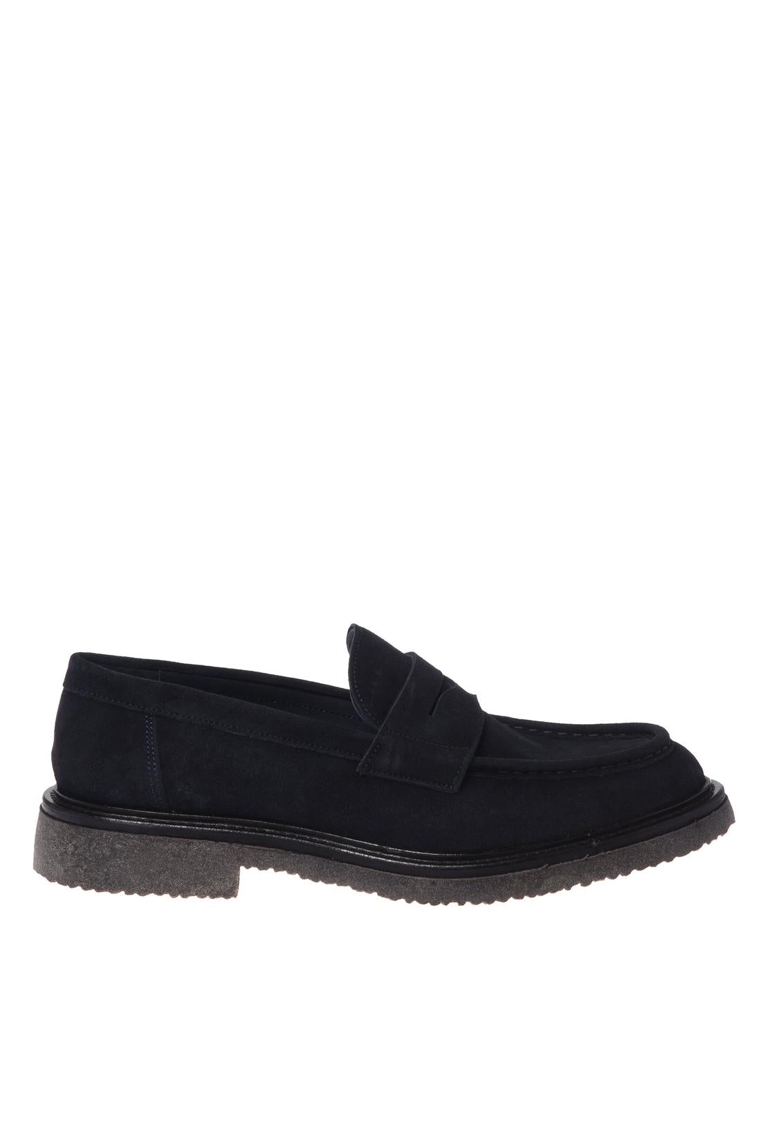 Baldinini-Blue suede leather loafers-Flache Schuhe-Black-Deal-Outlet-by-ARCHIVIST
