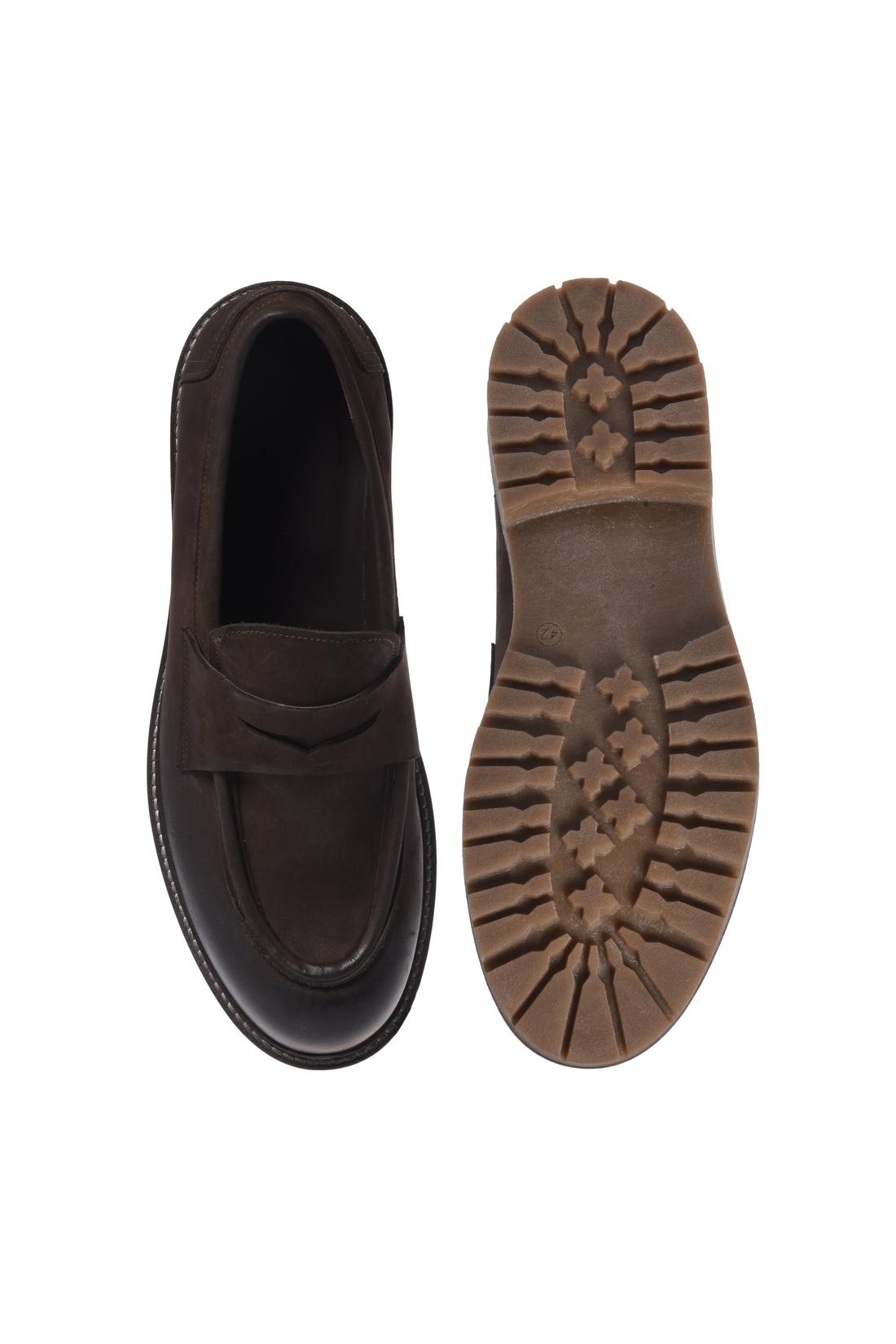 Baldinini-Dark brown nubuck loafers-Flache Schuhe-Black-Deal-Outlet-by-ARCHIVIST