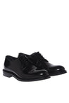 Baldinini-Black brushed leather lace-ups-Flache Schuhe-Black-Deal-Outlet-by-ARCHIVIST