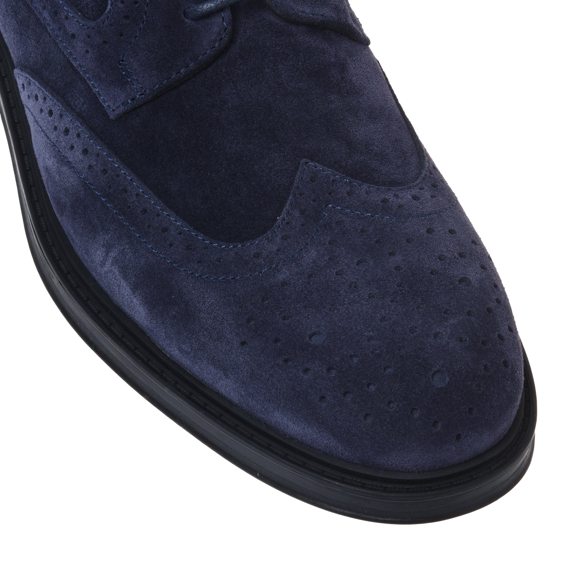 Lace-up in suede blue-Baldinini-OUTLET-ARCHIVIST-ARCHIVE-SALE