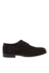 Baldinini-Dark brown suede leather lace-ups-Flache Schuhe-Black-Deal-Outlet-by-ARCHIVIST