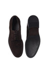 Baldinini-Dark brown suede leather lace-ups-Flache Schuhe-Black-Deal-Outlet-by-ARCHIVIST