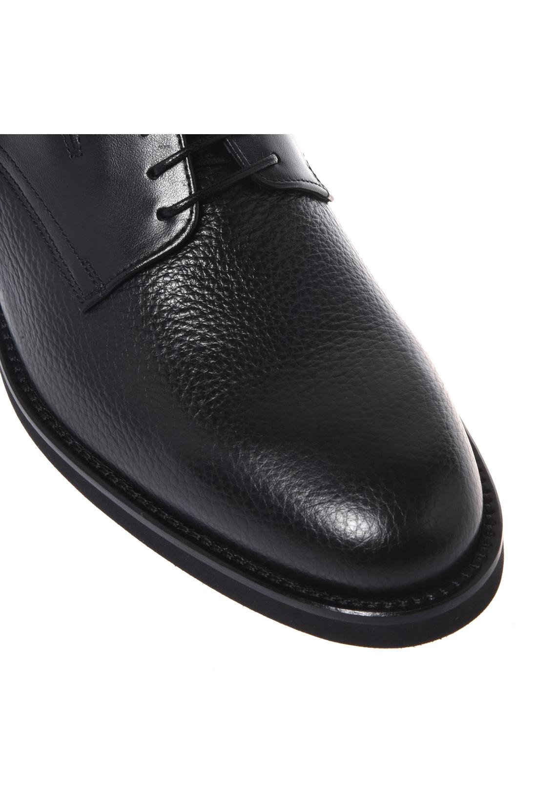 Baldinini-Black tumbled leather and leather lace-ups-Flache Schuhe-Black-Deal-Outlet-by-ARCHIVIST