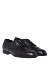 Baldinini-Black leather lace-ups-Flache Schuhe-Black-Deal-Outlet-by-ARCHIVIST
