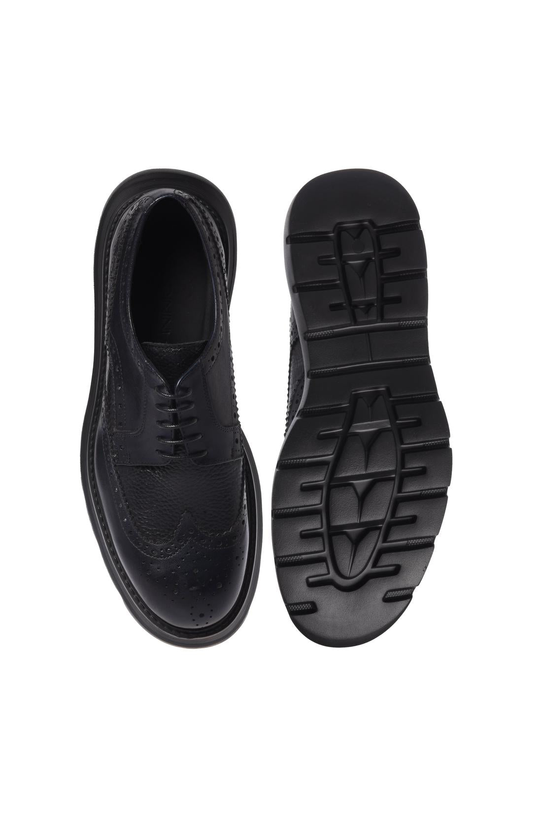 Baldinini-Washed-out black leather and tumbled leather loafers-Flache Schuhe-Black-Deal-Outlet-by-ARCHIVIST