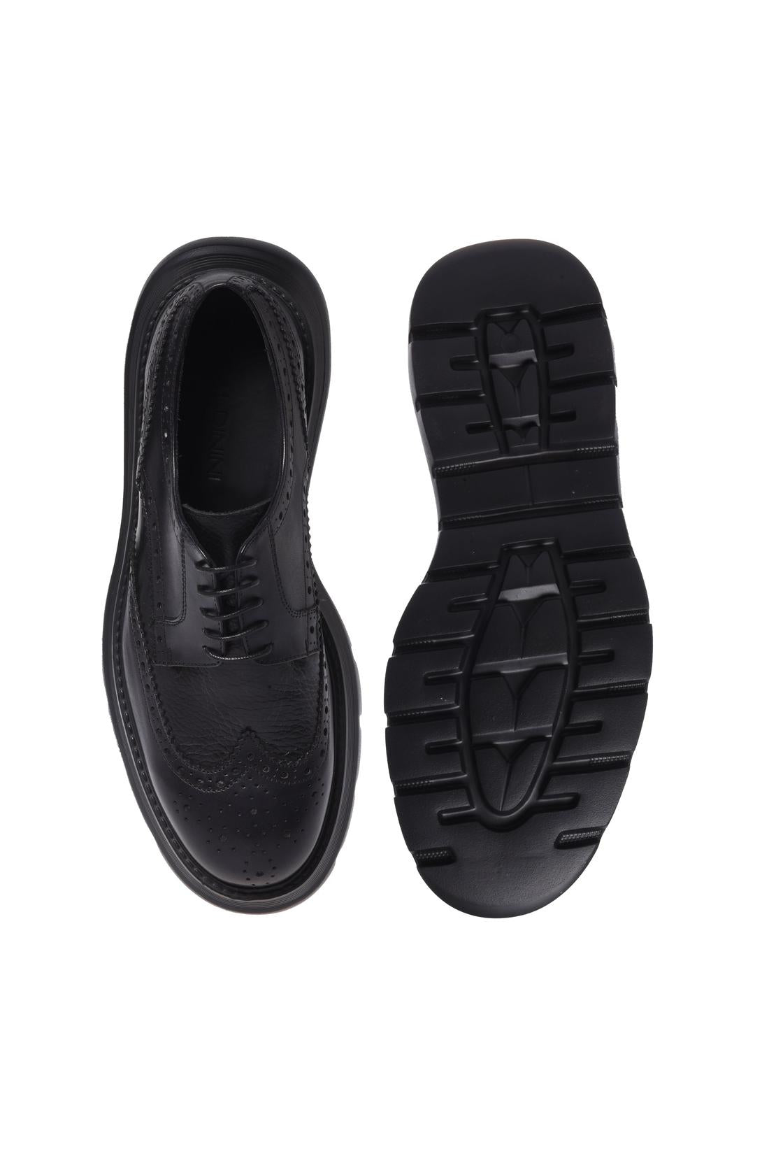 Baldinini-Washed-out blue leather and tumbled leather loafers-Flache Schuhe-Black-Deal-Outlet-by-ARCHIVIST