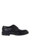 Baldinini-Black aged leather lace-ups-Flache Schuhe-Black-Deal-Outlet-by-ARCHIVIST