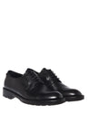 Baldinini-Black aged leather lace-ups-Flache Schuhe-Black-Deal-Outlet-by-ARCHIVIST