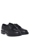 Baldinini-Black leather lace-up shoes﻿-Flache Schuhe-Black-Deal-Outlet-by-ARCHIVIST