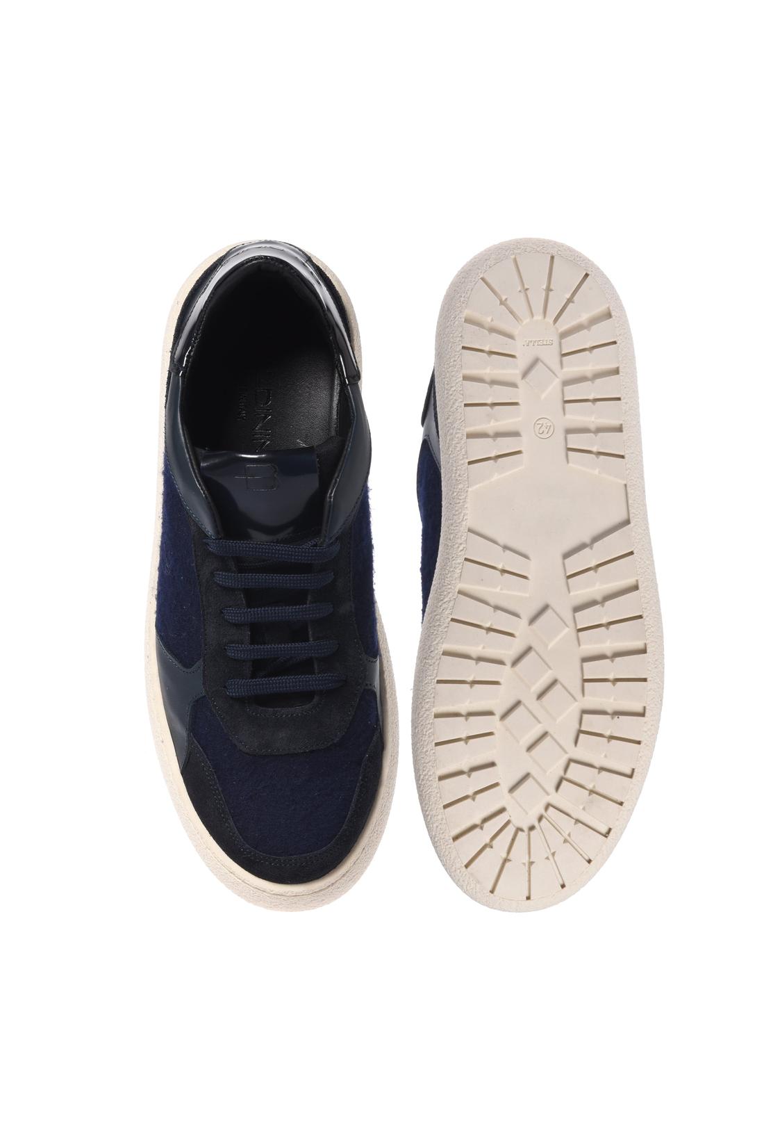 Baldinini-Blue suede leather and wool trainers-Sneaker-Black-Deal-Outlet-by-ARCHIVIST