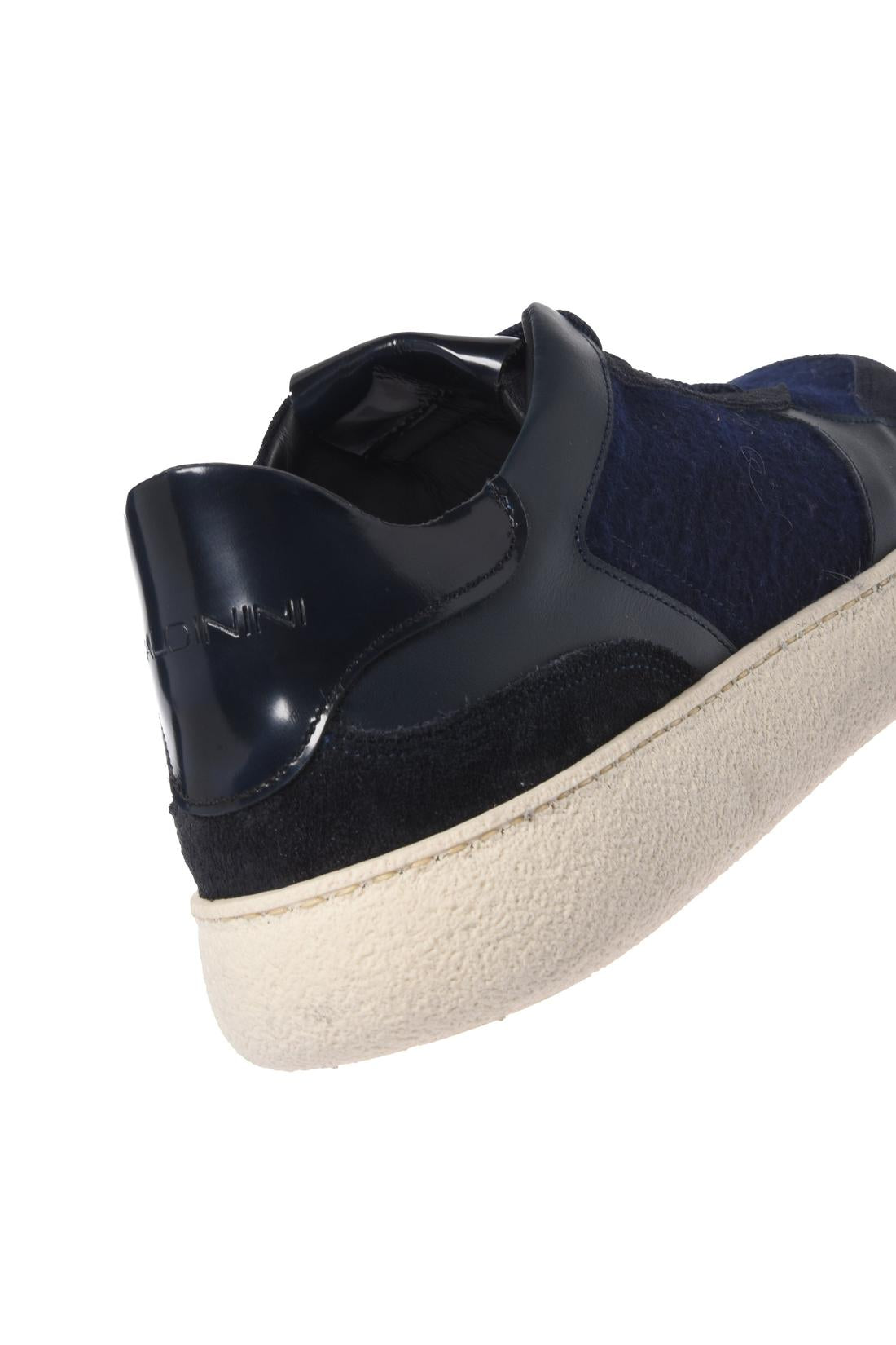 Baldinini-Blue suede leather and wool trainers-Sneaker-Black-Deal-Outlet-by-ARCHIVIST
