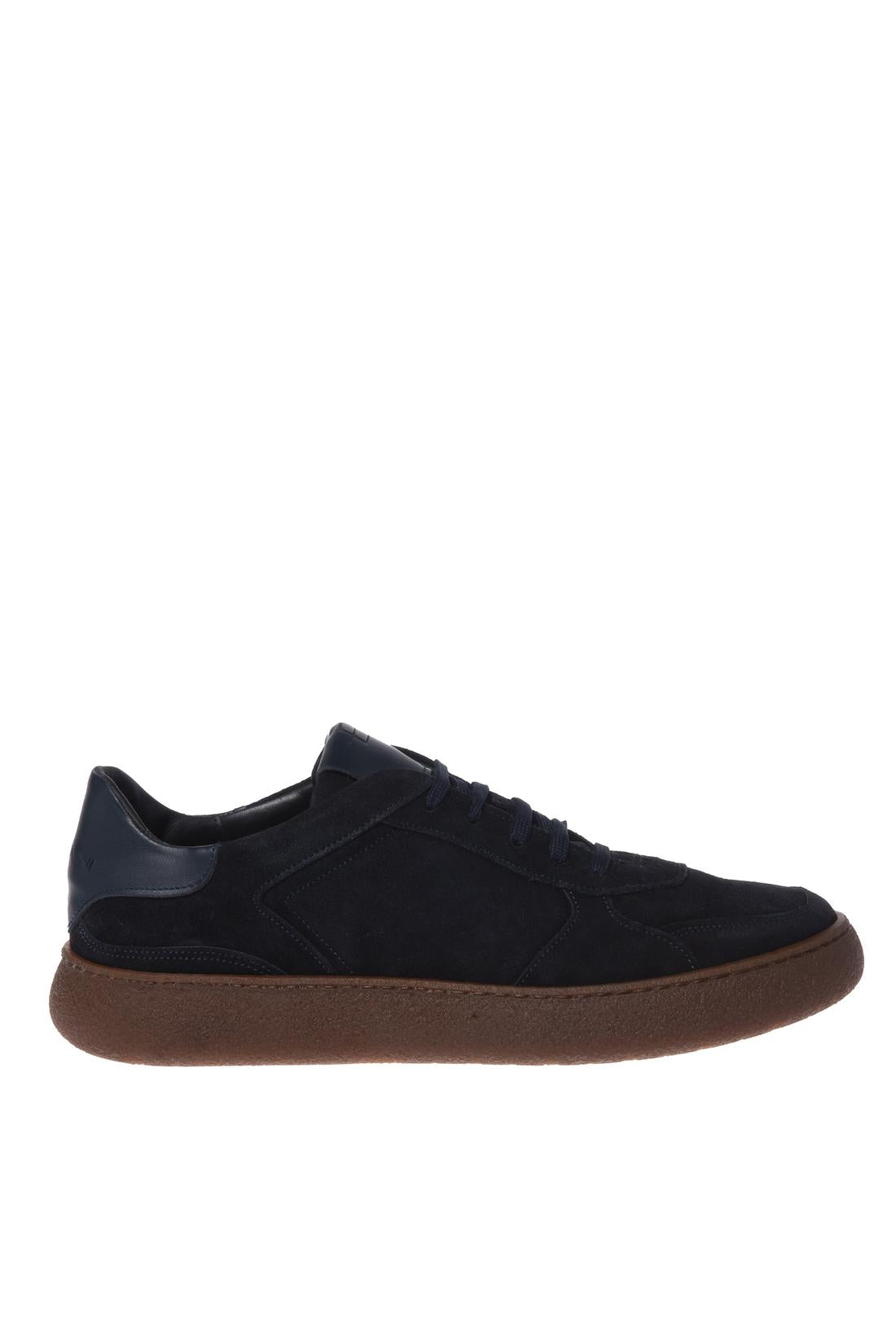 Baldinini-Blue suede leather trainers-Sneaker-Black-Deal-Outlet-by-ARCHIVIST