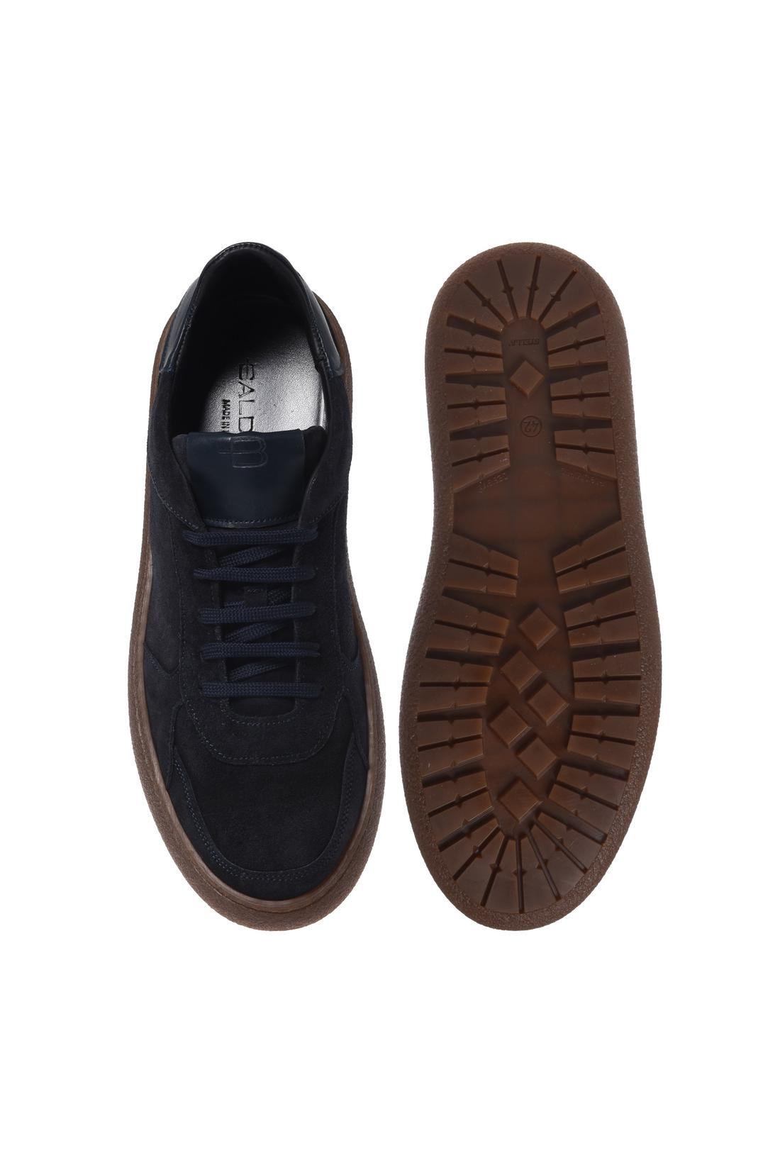 Baldinini-Blue suede leather trainers-Sneaker-Black-Deal-Outlet-by-ARCHIVIST