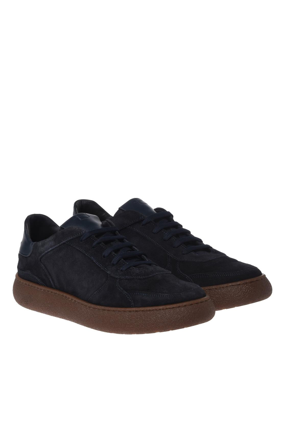 Baldinini-Blue suede leather trainers-Sneaker-Black-Deal-Outlet-by-ARCHIVIST