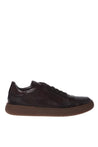Baldinini-Washed-out dark brown leather trainers-Sneaker-Black-Deal-Outlet-by-ARCHIVIST
