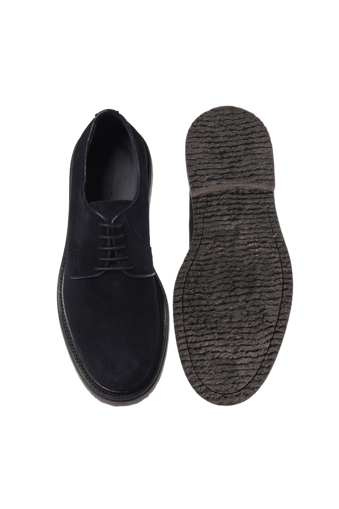 Baldinini-Blue suede leather lace-ups-Flache Schuhe-Black-Deal-Outlet-by-ARCHIVIST