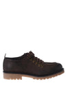 Baldinini-Dark brown nubuck lace-ups-Flache Schuhe-Black-Deal-Outlet-by-ARCHIVIST