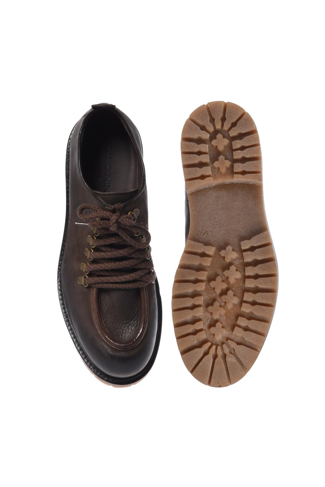 Baldinini-Dark brown nubuck lace-ups-Flache Schuhe-Black-Deal-Outlet-by-ARCHIVIST