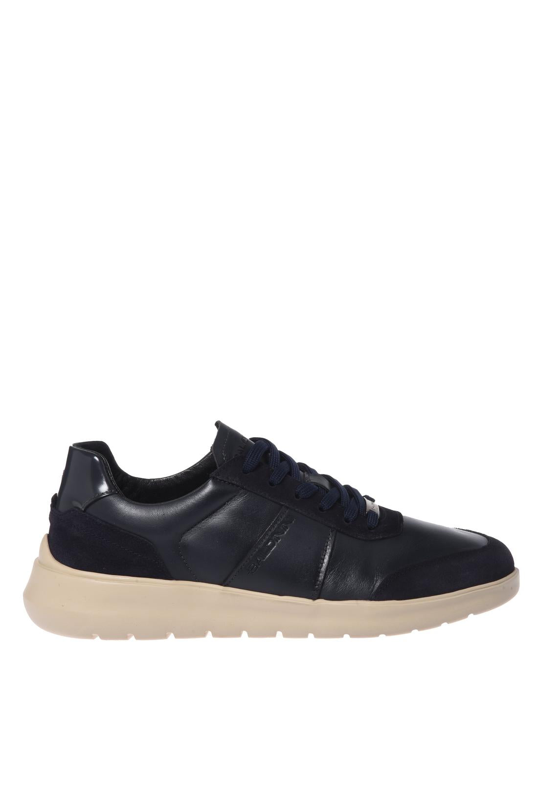 Baldinini-Blue leather trainers-Sneaker-Black-Deal-Outlet-by-ARCHIVIST