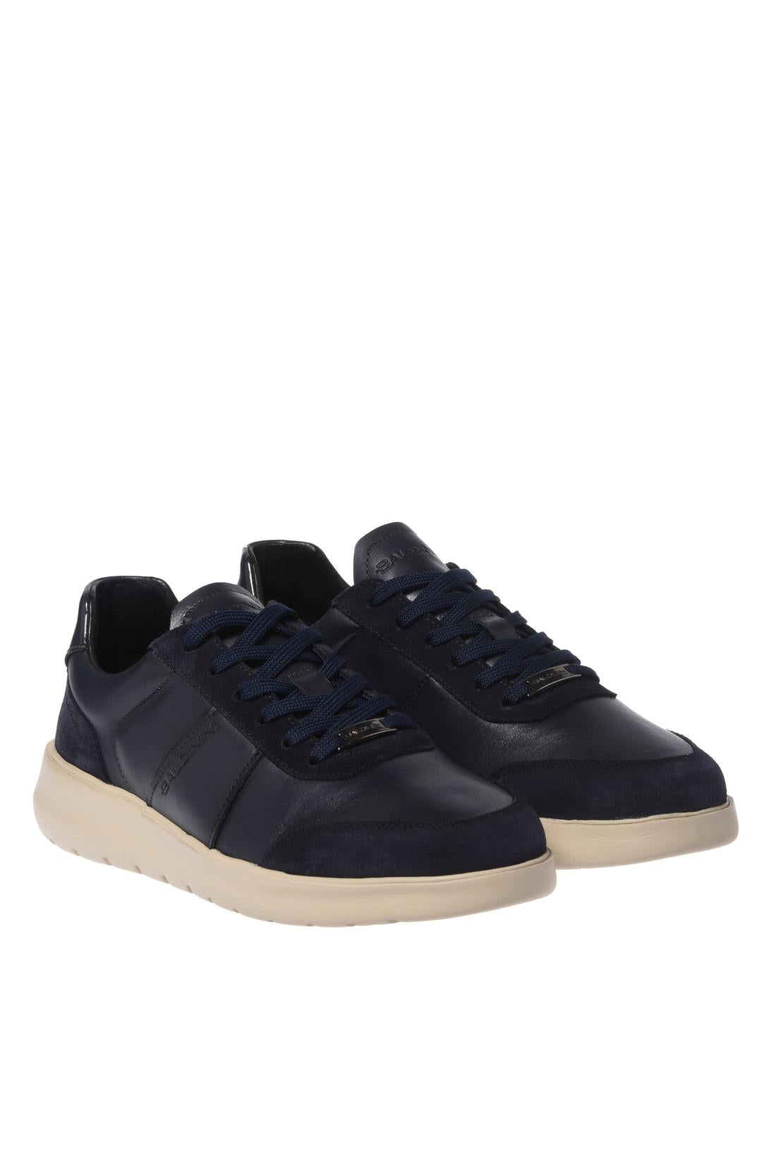Baldinini-Blue leather trainers-Sneaker-Black-Deal-Outlet-by-ARCHIVIST