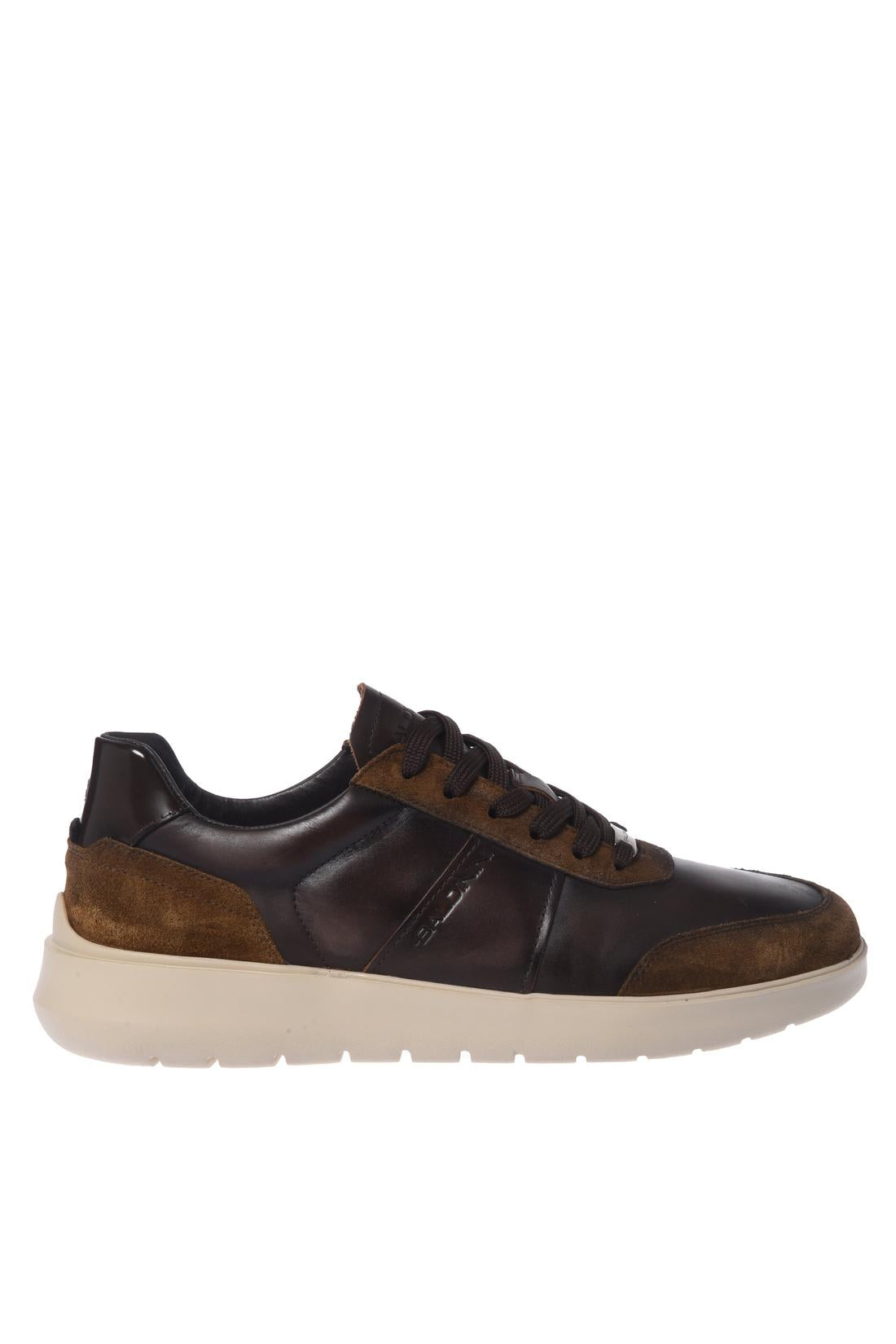 Baldinini-Dark brown leather trainers-Sneaker-Black-Deal-Outlet-by-ARCHIVIST