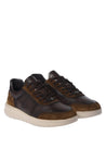 Baldinini-Dark brown leather trainers-Sneaker-Black-Deal-Outlet-by-ARCHIVIST