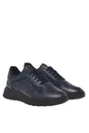 Baldinini-Blue leather and tumbled leather sneakers-Sneaker-Black-Deal-Outlet-by-ARCHIVIST