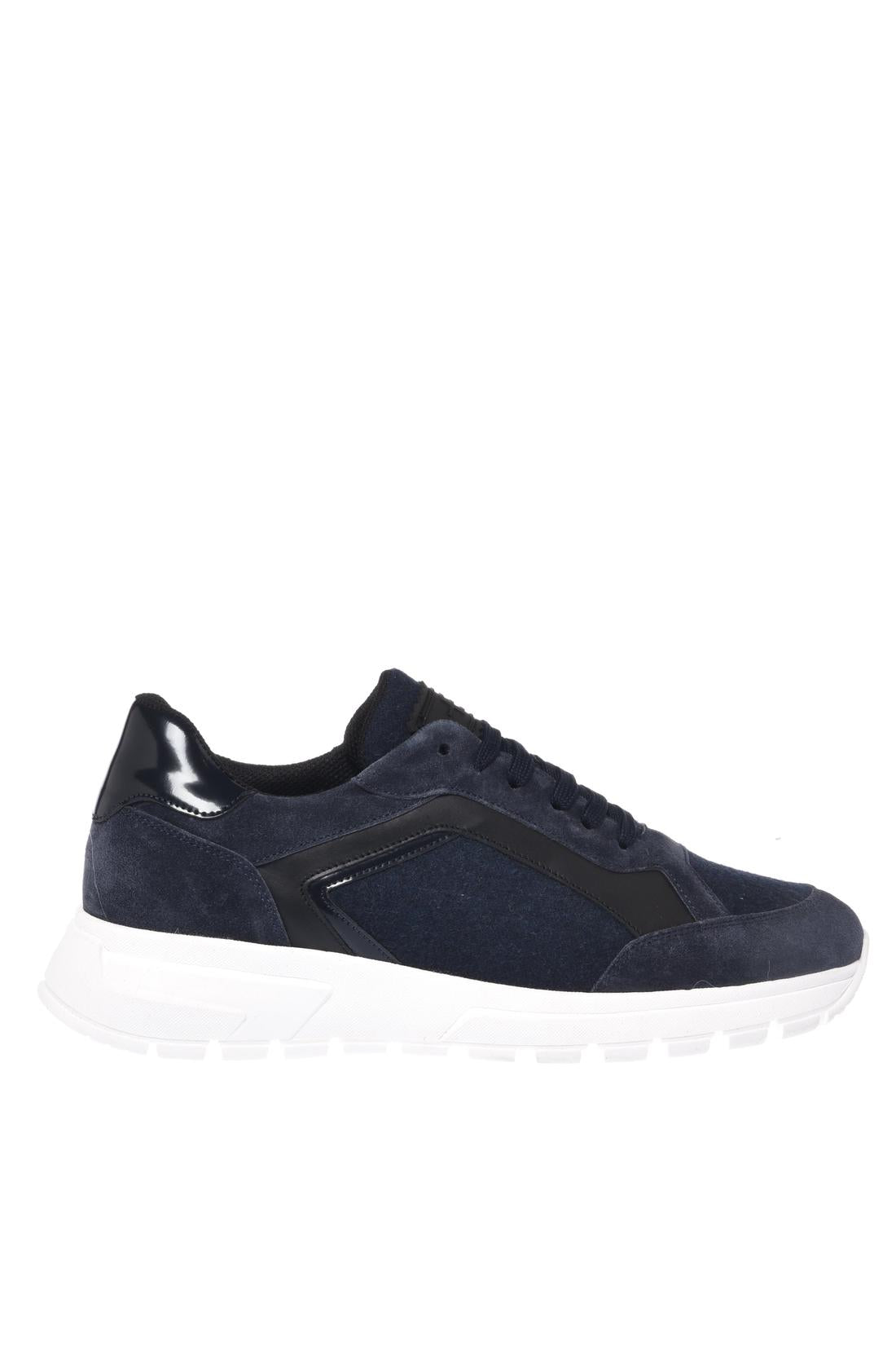 Baldinini-Dark blue suede leather and wool fabric sneakers﻿-Sneaker-Black-Deal-Outlet-by-ARCHIVIST
