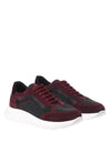 Baldinini-Burgundy suede leather and grey wool trainers-Sneaker-Black-Deal-Outlet-by-ARCHIVIST