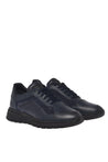 Baldinini-Blue leather and tumbled leather sneakers-Sneaker-Black-Deal-Outlet-by-ARCHIVIST