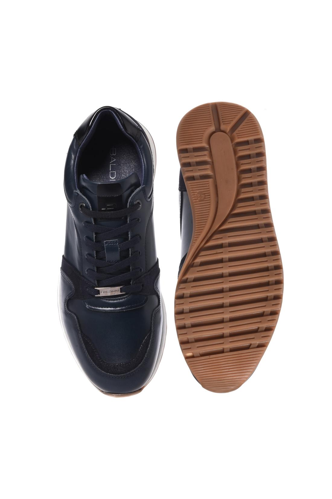 Baldinini-Blue leather trainers-Sneaker-Black-Deal-Outlet-by-ARCHIVIST