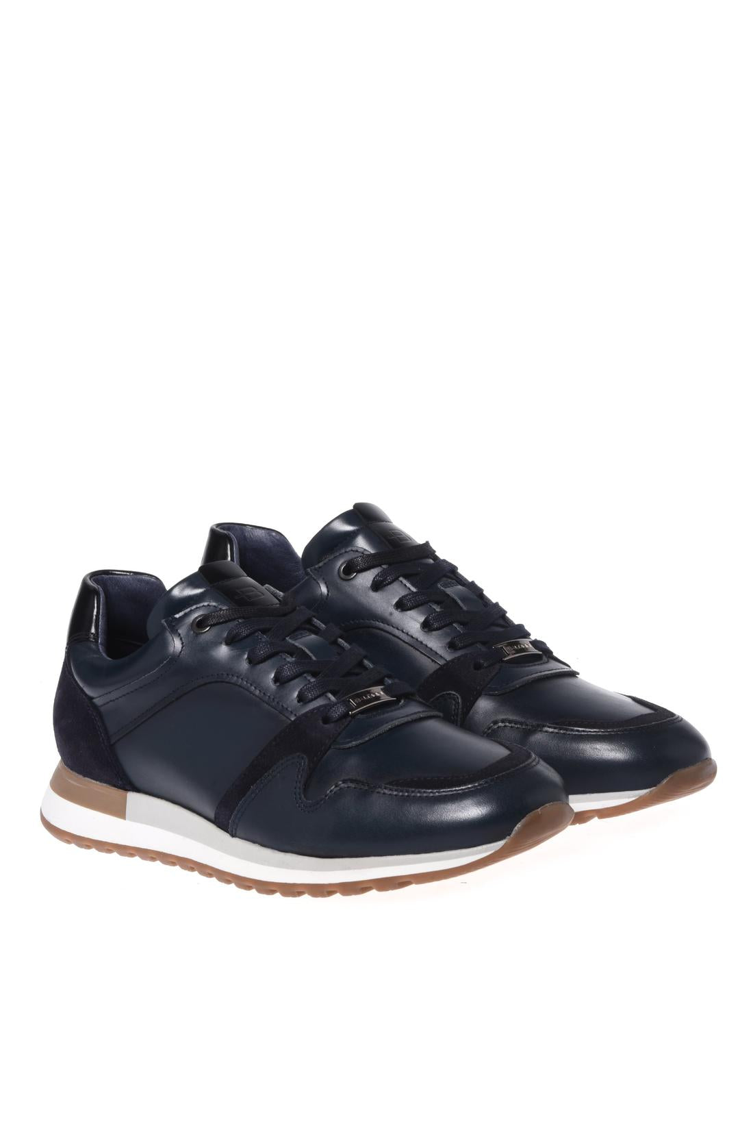 Baldinini-Blue leather trainers-Sneaker-Black-Deal-Outlet-by-ARCHIVIST