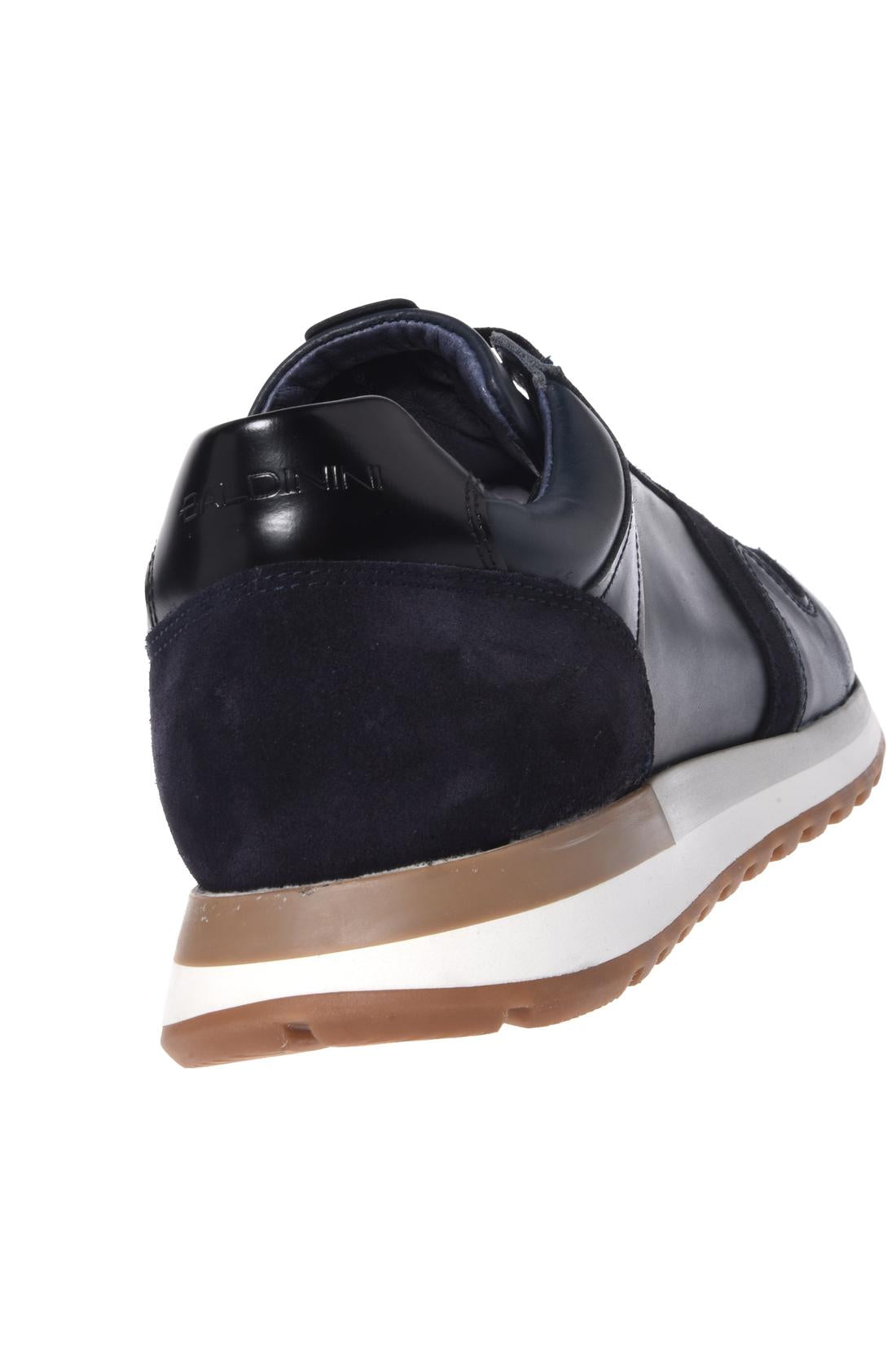 Baldinini-Blue leather trainers-Sneaker-Black-Deal-Outlet-by-ARCHIVIST