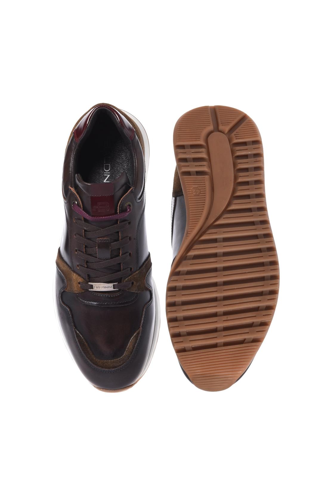 Baldinini-Dark brown leather trainers-Sneaker-Black-Deal-Outlet-by-ARCHIVIST