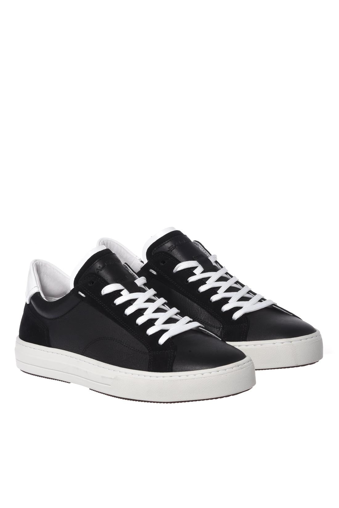 Baldinini-Black leather and suede leather trainers-Sneaker-Black-Deal-Outlet-by-ARCHIVIST