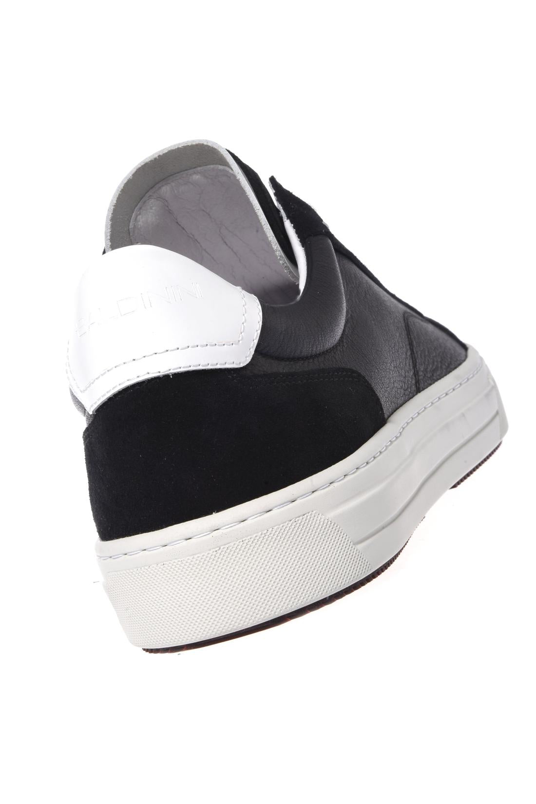 Baldinini-Black leather and suede leather trainers-Sneaker-Black-Deal-Outlet-by-ARCHIVIST