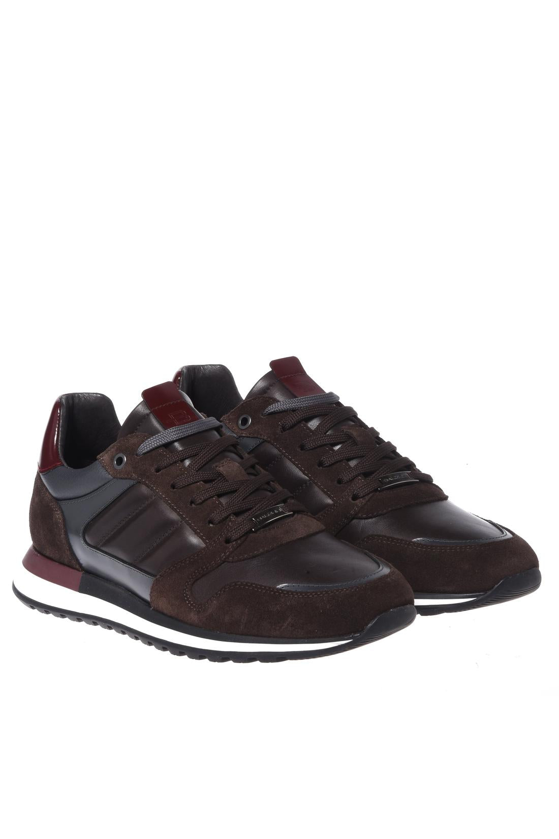 Baldinini-Trainer in dark brown leather and suede-Sneaker-Black-Deal-Outlet-by-ARCHIVIST