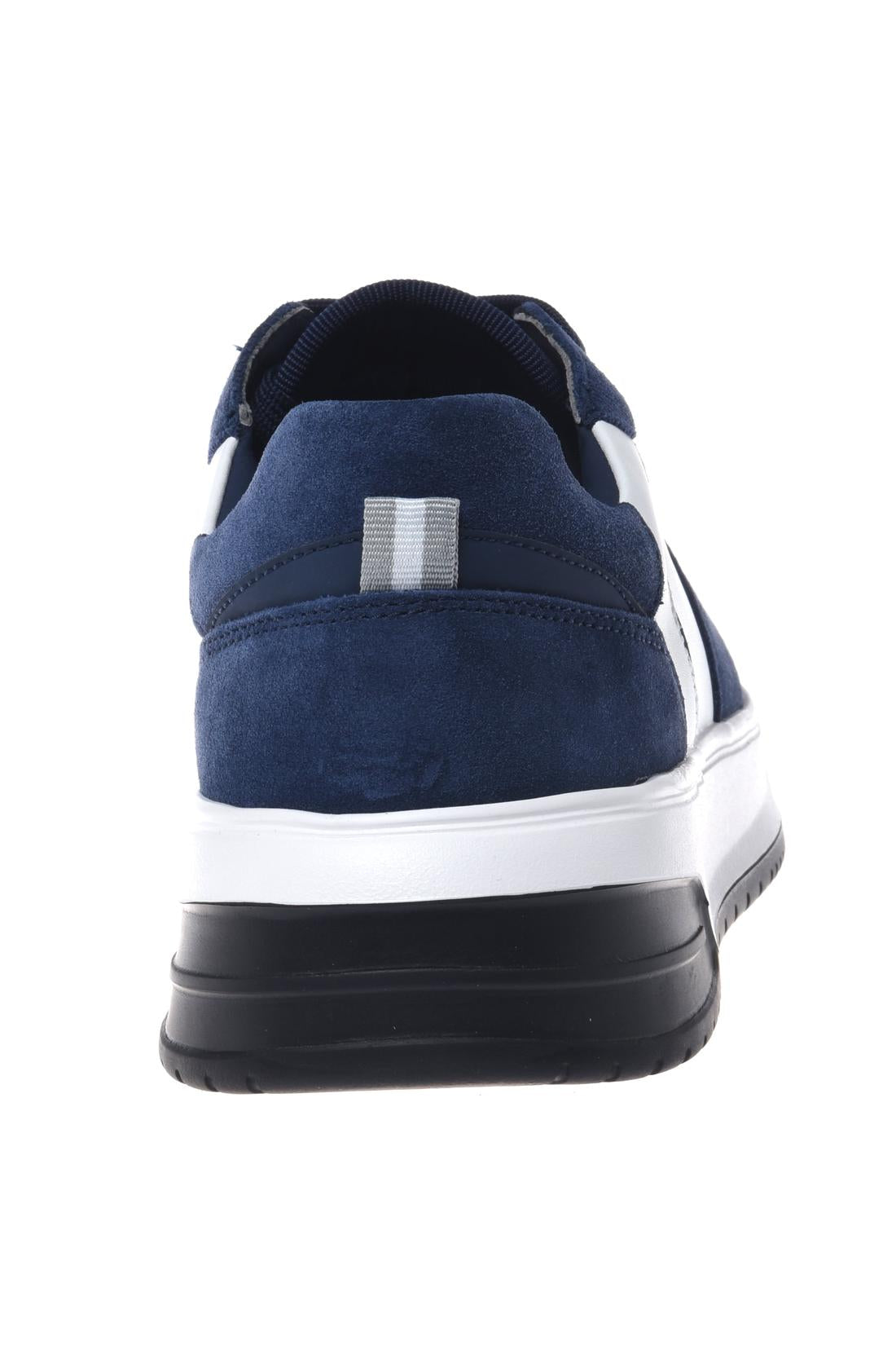Sneaker in suede and leather white