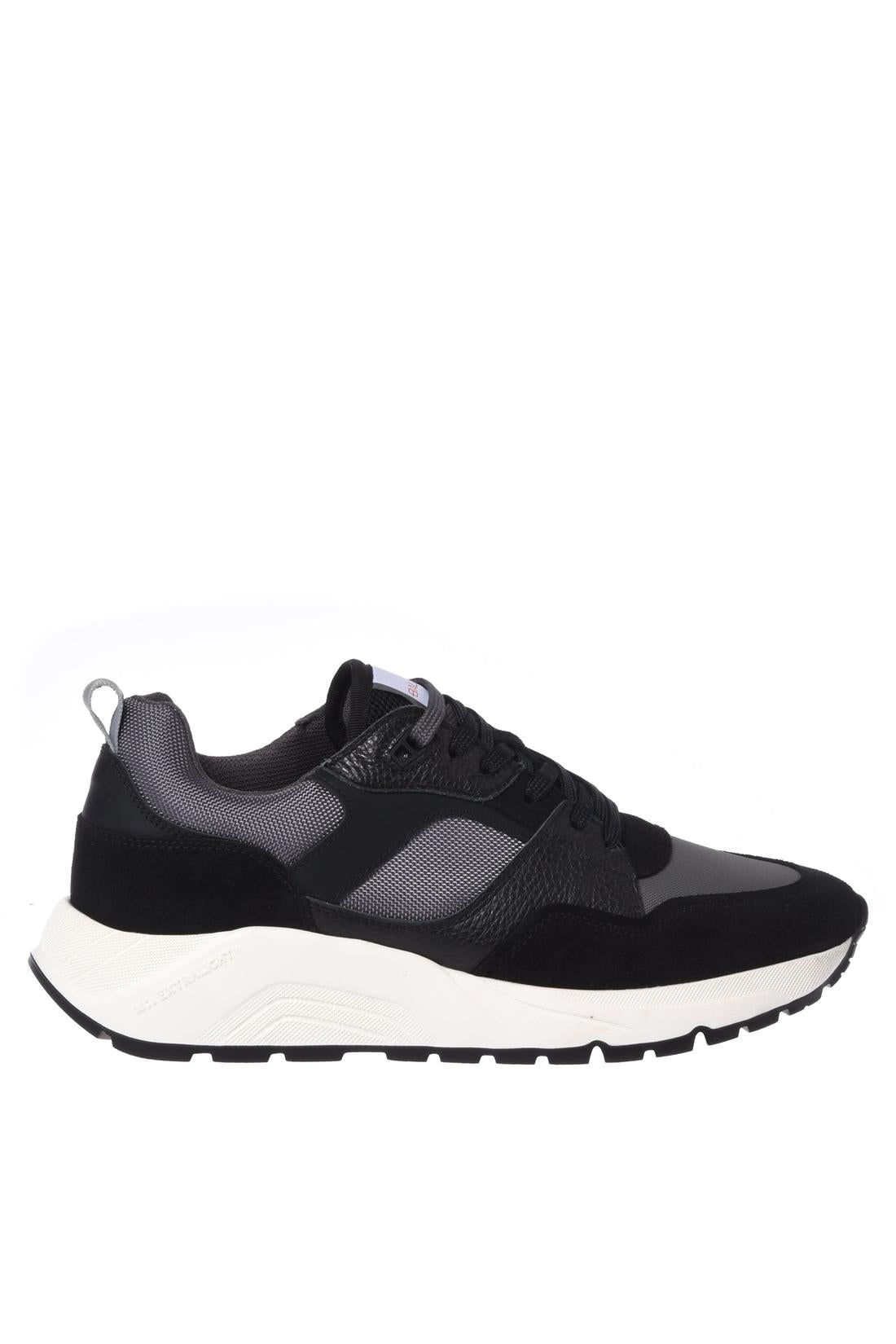 Baldinini-Black suede leather and fabric trainers-Sneaker-Black-Deal-Outlet-by-ARCHIVIST