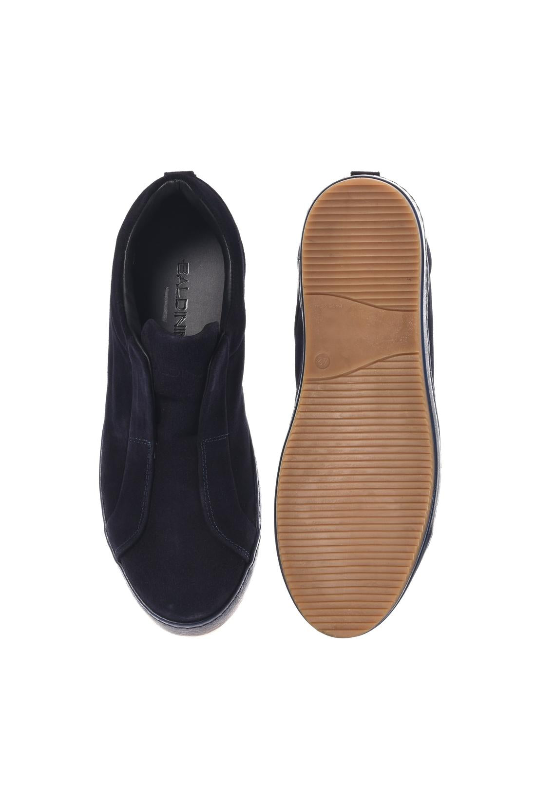 Baldinini-Blue suede leather trainers-Sneaker-Black-Deal-Outlet-by-ARCHIVIST